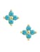Michooyel Turquoise Women Stud Earrings 925 Sterling Silver Tiny Dainty Floral Stacking Earrings for Women