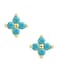 Michooyel Turquoise Women Stud Earrings 925 Sterling Silver Tiny Dainty Floral Stacking Earrings for Women