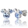Disney Minnie Mouse December Birthstone Stud Earrings for Women Birthstone Earrings DecemberLight Sapphire Crystal