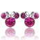 Disney Minnie Mouse October Birthstone Stud Earrings Minnie Mouse Earrings Jewelry OctoberFuchsia Crystal