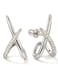 MUMREUES Silver Earrings for Women Trendy White Gold Plated Stud Earrings Dainty Cubic Zirconia Statement Hypoallergenic Jewelry Sensitive Ears Unique Cute Fashion Stack Non Tarnish Elegant Fancy Cool