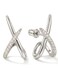 MUMREUES Silver Earrings for Women Trendy White Gold Plated Stud Earrings Dainty Cubic Zirconia Statement Hypoallergenic Jewelry Sensitive Ears Unique Cute Fashion Stack Non Tarnish Elegant Fancy Cool