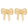 MUYAN Trendy Gold Bow Stud Earrings for Women Dainty Double Bow Ribbon Earrings Holiday Jewelry