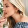 MUYAN Trendy Gold Bow Stud Earrings for Women Dainty Double Bow Ribbon Earrings Holiday Jewelry