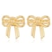 MUYAN Trendy Gold Bow Stud Earrings for Women Dainty Double Bow Ribbon Earrings Holiday Jewelry