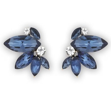 Spiritlele Navy Blue Rhinestone Earring Sparkly Faux Crystal Drop Earrings for Women Wedding Prom Party