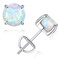 COMORE Opal Earrings for Women 925 Sterling Silver Screw Back Stud Earrings for Sensitive Ears Hypoallergenic Mother Day Christmas Gifts 7mm028inch