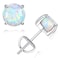 COMORE Opal Earrings for Women 925 Sterling Silver Screw Back Stud Earrings for Sensitive Ears Hypoallergenic Mother Day Christmas Gifts 7mm028inch