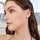 OPOMOMO 18K White Gold Plated Round Square Cubic Zirconia Simulated Diamond Halo Stud Earrings 4 Pairs