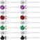 OwlkOrmy 8 Pairs Anti Allergy Plastic Stud Earrings 5 Colors 4 Sizes 2mm5mm Birthstone Cubic Zirconia No Metal Hypoallergenic