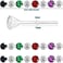 OwlkOrmy 8 Pairs Anti Allergy Plastic Stud Earrings 5 Colors 4 Sizes 2mm5mm Birthstone Cubic Zirconia No Metal Hypoallergenic