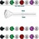 OwlkOrmy 8 Pairs Anti Allergy Plastic Stud Earrings 5 Colors 4 Sizes 2mm5mm Birthstone Cubic Zirconia No Metal Hypoallergenic