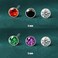 OwlkOrmy 8 Pairs Anti Allergy Plastic Stud Earrings 5 Colors 4 Sizes 2mm5mm Birthstone Cubic Zirconia No Metal Hypoallergenic