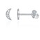 PAVOI 14K White Gold Plated Moon Earrings Dainty Earrings for Women