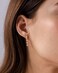 PAVOI 14K Yellow Gold Plated 925 Sterling Silver Posts Mini Triple Stone Bar Drop Stud Earrings for Women Cubic Zirconia Stud Earring Pair