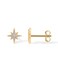 PAVOI 14K Yellow Gold Plated Cubic Zirconia Star Stud Earrings for Women Gold Starburst Earring Pair