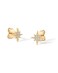 PAVOI 14K Yellow Gold Plated Cubic Zirconia Star Stud Earrings for Women Gold Starburst Earring Pair