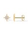 PAVOI 14K Yellow Gold Plated Cubic Zirconia Star Stud Earrings for Women Gold Starburst Earring Pair