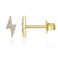 PAVOI 14K Yellow Gold Plated Lightning Bolt Earrings Dainty Earrings for Women
