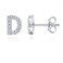 PAVOI CZ Simulated Diamond Stud Earrings Fashion Alphabet Letter Initial Earrings D