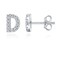 PAVOI CZ Simulated Diamond Stud Earrings Fashion Alphabet Letter Initial Earrings D