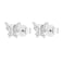 PAVOI Rhodium Plated 925 Sterling Silver Posts Cute Butterfly Earrings for Women Gold Butterfly Stud Earrings Dainty Jewelry