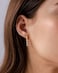 PAVOI Rhodium Plated 925 Sterling Silver Posts Mini Triple Stone Bar Drop Stud Earrings for Women Cubic Zirconia Stud Earring Pair
