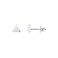 PAVOI Rhodium Plated 925 Sterling Silver Tiny Stud Earrings for Women Dainty Triangle Earrings Hypoallergenic Minimalist Geometric Jewelry Small Gold Studs for Women