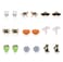PHALIN 9 Pairs Halloween Earrings Studs Spider Web Pumpkin Ghost Bat Dangle Earrings for Women Halloween Outfits Accessories Costume Party Favors