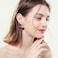 QIAOLEHUI 3D Cherry Earrings for Women Red Cute Fruit Earrings Cherry Accessories Christmas Jewelry Wine Red