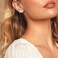 Spiritlele Rhinestone Drop Earring Sparkly Wedding Earrings for Women Prom Party Faux Crystal Stud Earrings