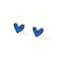 QLKILYR S925 Blue Heart Stud Earrings Hypoallergenic Small Love Hearted Stud Earrings for Women Jewelry Gift