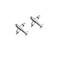 Caiyao Tiny Airplane Stud Earrings Cute Aircraft Frog Fox Giraffe Earrings for Women MenAirplane