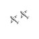 Caiyao Tiny Airplane Stud Earrings Cute Aircraft Frog Fox Giraffe Earrings for Women MenAirplane