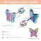 VOLUKA Titanium Star Butterfly Screw Back Earrings for Women Surgical Stainless Steel Hypoallergenic for Sensitive Ears Animal Ear Studs Rainbow butterfly