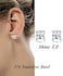 Tornito 6 Pairs 20G Stainless Steel Stud Earrings Square Cubic Zirconia Earring Set For Men Women 3MM8MM