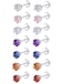 Tornito 7 Pairs Stainless Steel CZ Stud Earrings for Women Multicolor Cubic Zirconia Cartilage Helix Earrings Set Screwback 4MM