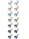 Tornito 7 Pairs Stainless Steel CZ Stud Earrings for Women Multicolor Cubic Zirconia Cartilage Helix Earrings Set Screwback 4MM