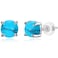 COMORE Turquoise Stud Earrings for Women925 Sterling Silver Earrings Hypoallergenic Small Round Earrings for Sensitive Ears Turquoise Jewelry Gifts