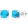COMORE Turquoise Stud Earrings for Women925 Sterling Silver Earrings Hypoallergenic Small Round Earrings for Sensitive Ears Turquoise Jewelry Gifts