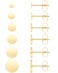 Holfeun Unisex 6 Pairs Dot Stud Earrings Surgical Steel Gold Plated Tiny Flat Disc Stud Earrings for Women Gold234568mm