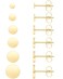 Holfeun Unisex 6 Pairs Dot Stud Earrings Surgical Steel Gold Plated Tiny Flat Disc Stud Earrings for Women Gold234568mm