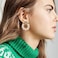 Vanjewnol Gold Christmas Wreath Stud Earrings for Women Simulated Pearl Hoop Drop Earrings Christmas E01N