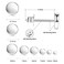 CUTEFEEL White Gold Plated Sterling Silver Dot Stud Earrings 3mm10mm Options Flat Round Disc Studs Hypoallergenic Jewelry 5mm
