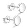 CUTEFEEL White Gold Plated Sterling Silver Dot Stud Earrings 3mm10mm Options Flat Round Disc Studs Hypoallergenic Jewelry 5mm
