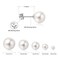 CUTEFEEL White Gold Plated Sterling Silver Pearl Stud Earrings for Women White Pearl Wedding Earrings Hypoallergenic Jewelry