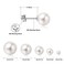CUTEFEEL White Gold Plated Sterling Silver Pearl Stud Earrings for Women White Pearl Wedding Earrings Hypoallergenic Jewelry