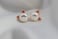 Wicary Cat Earrings Sterling Silver Cultured Freshwater Pearl Stud Earrings