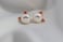 Wicary Cat Earrings Sterling Silver Cultured Freshwater Pearl Stud Earrings