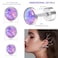 ZDE Titanium Flatback Earrings for Women Opal Fire and Snow Stud Earrings Flat Back Women Earrings Hypoallergenic Cartilage Flatback Earring Helix Conch Piercing 4mm